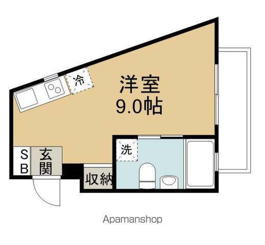 STUDIO5(ワンルーム/3階)の間取り写真