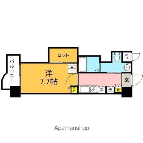 アクタス六本松タワー(1K/4階)の間取り写真