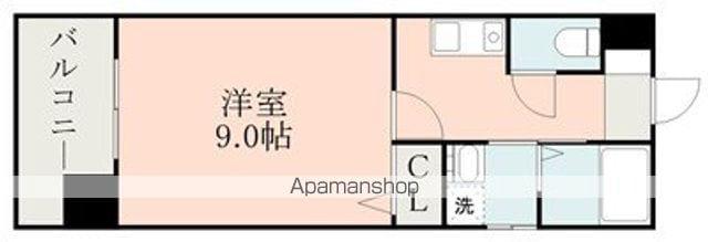 グランドエステート新町(1K/9階)の間取り写真