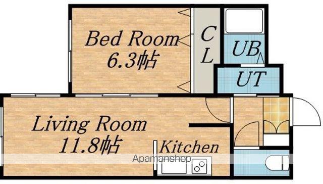 THE RESIDENCE PARK YAMAHANA 旧NH(1LDK/2階)の間取り写真