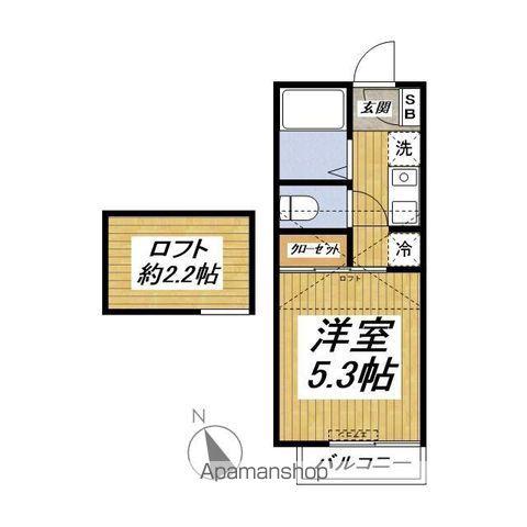 I・Bヒルズ(1K/3階)の間取り写真