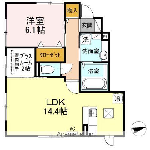 シャルマンコート(1LDK/1階)の間取り写真