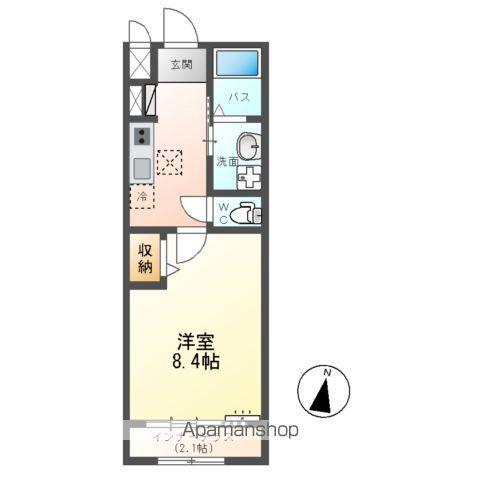 BLANCHE LEO(1K/1階)の間取り写真