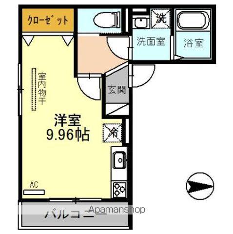 LUMIERE(ワンルーム/3階)の間取り写真