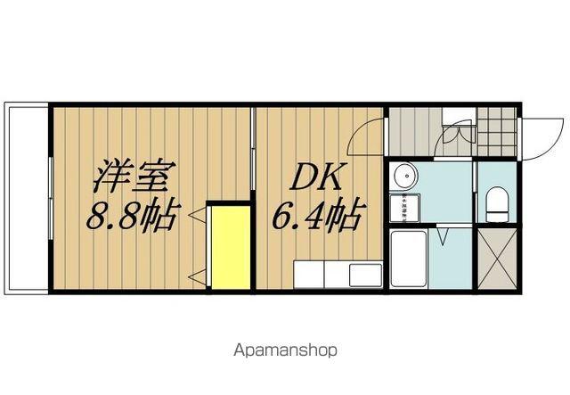 マンションあいる24(1DK/2階)の間取り写真