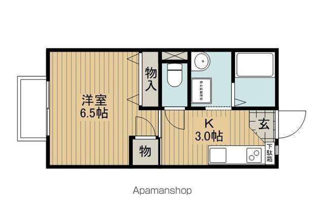 ラ・ヴィ豊平C棟(1K/1階)の間取り写真