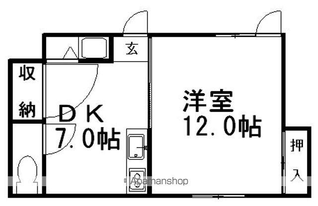 黒川荘(1DK/2階)の間取り写真