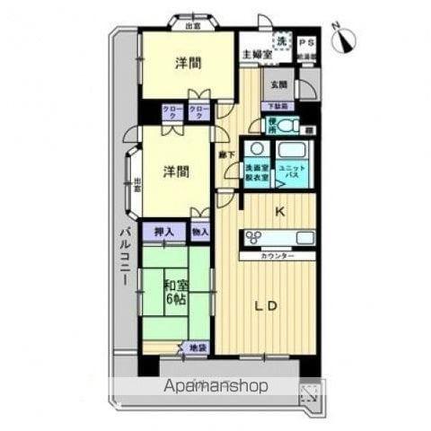 ダイアパレス三条(3LDK/2階)の間取り写真