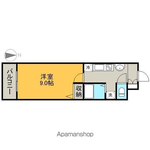 サニー金山(1K/8階)の間取り写真