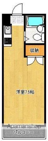 メゾンイトセⅡ(ワンルーム/3階)の間取り写真