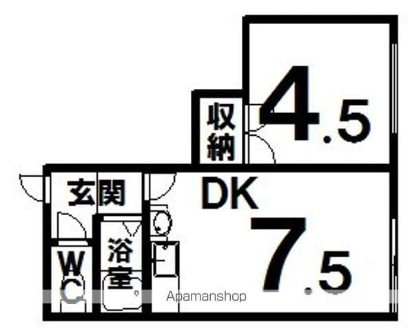 ハイツ74(1DK/2階)の間取り写真