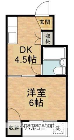 葵コーポ(1DK/2階)の間取り写真