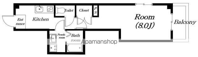 フォルトゥーナ(1K/3階)の間取り写真