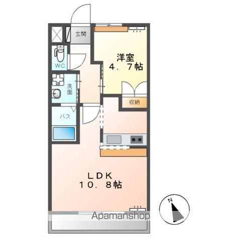 プランドールS1(1LDK/2階)の間取り写真