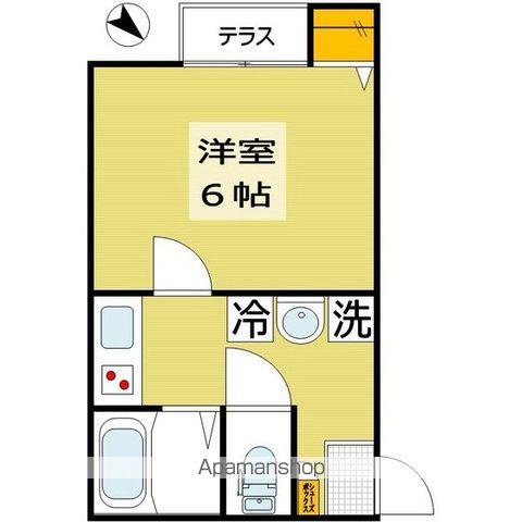 シャルムコート(1K/1階)の間取り写真