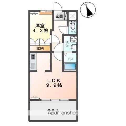 アリュール(1LDK/1階)の間取り写真