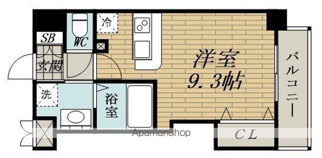LUXE新大阪4(ワンルーム/15階)の間取り写真