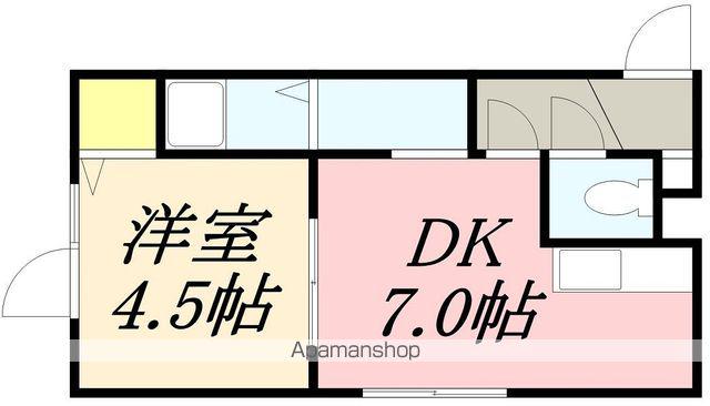 サニーパール田家(1DK/1階)の間取り写真