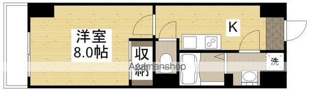 ALPHA PLUS BLD(1K/3階)の間取り写真