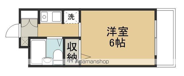 エレガンス宮町(ワンルーム/4階)の間取り写真