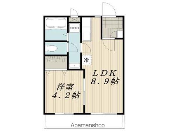 ハイブリエ(1LDK/2階)の間取り写真