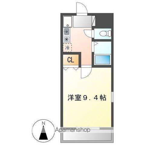 レジデンス尾州(1K/2階)の間取り写真