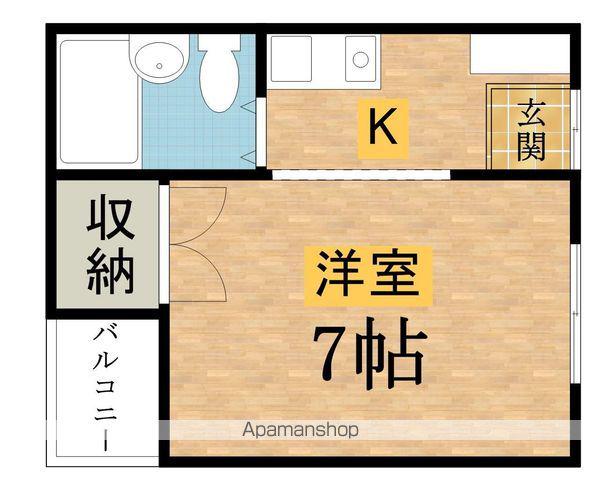 コートビレッジフジ(ワンルーム/1階)の間取り写真