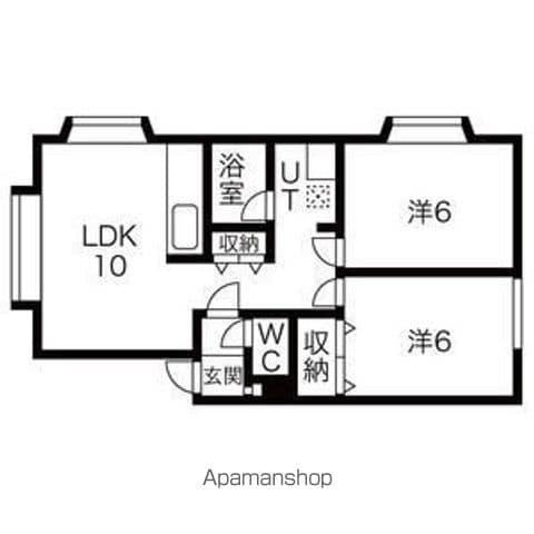 メゾン28(2LDK/3階)の間取り写真