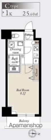 グランカーサ住吉(1K/1階)の間取り写真