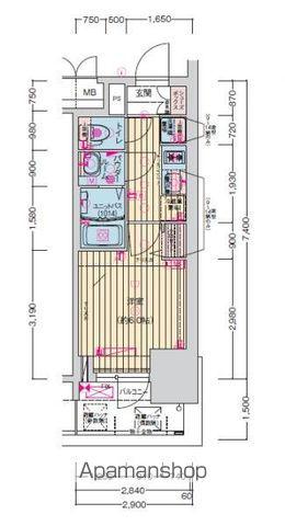 プレサンス名古屋幅下ファビュラス(1K/6階)の間取り写真