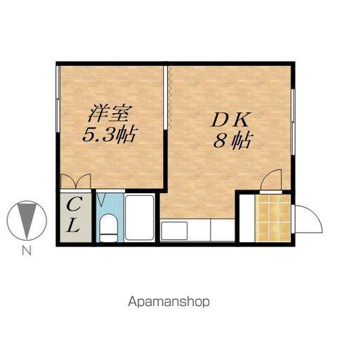 トカプ公園通(1DK/1階)の間取り写真