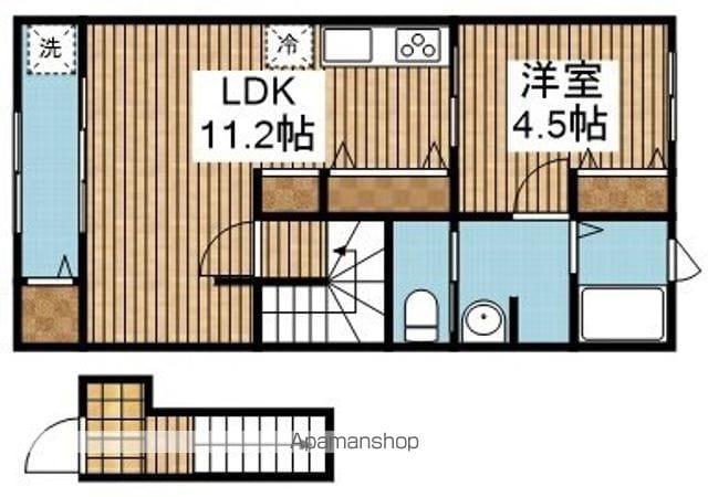 リバリースト(1LDK/2階)の間取り写真