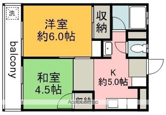 三和マンション(2K/3階)の間取り写真