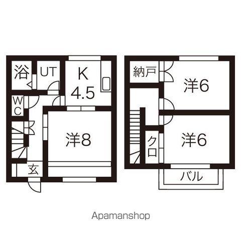 オリザⅠ(3K/1階)の間取り写真
