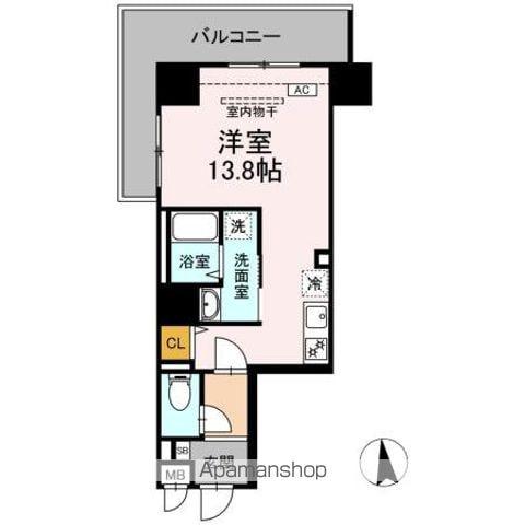 アロッジオ金剛(ワンルーム/9階)の間取り写真