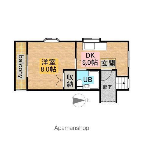 メゾンコジマ(1DK/3階)の間取り写真