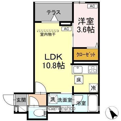 ASSET-COURT元横山町(1LDK/1階)の間取り写真