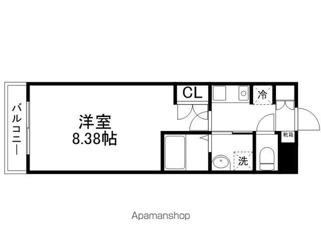 メイン24(1K/1階)の間取り写真