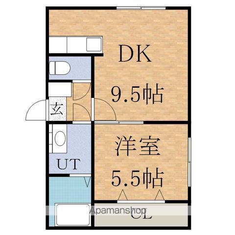 エスカイヤ幸町(1DK/1階)の間取り写真