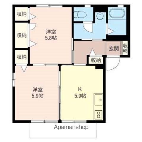 アーバンライフ(2K/1階)の間取り写真