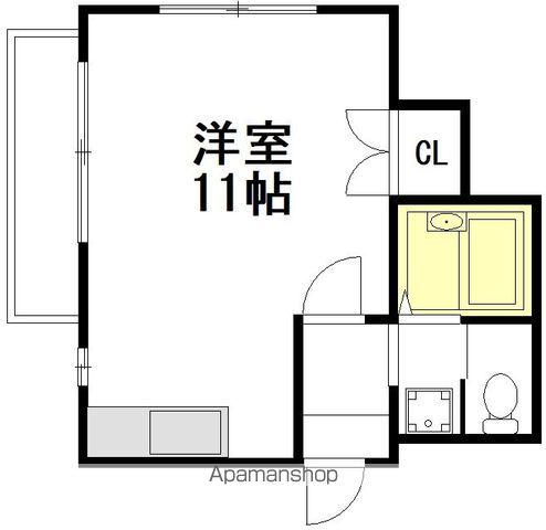 セイレジデンスII(ワンルーム/1階)の間取り写真