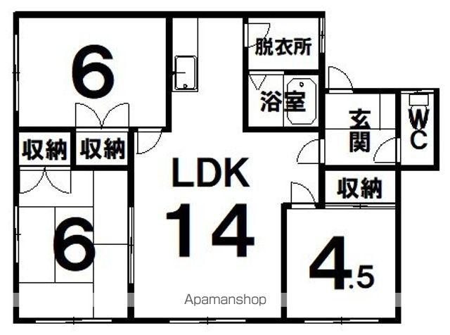 グリーンハイツ(3LDK/2階)の間取り写真