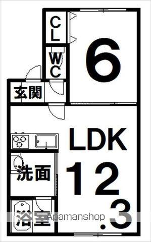 CASA FELIZ(1LDK/2階)の間取り写真