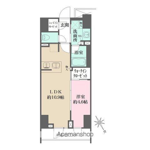 ルフォンプログレ四谷(1LDK/10階)の間取り写真
