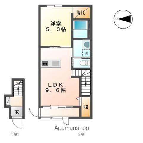 アヴァンス(1LDK/2階)の間取り写真