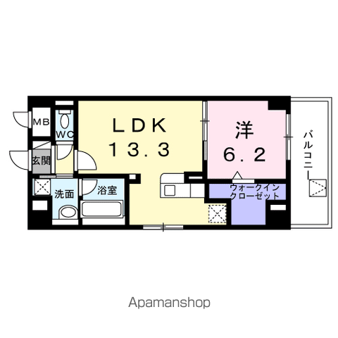 YS STATE 天王台(1LDK/3階)の間取り写真