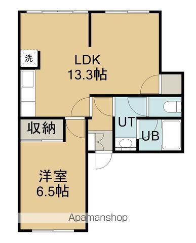 ピュアⅠ(1LDK/1階)の間取り写真