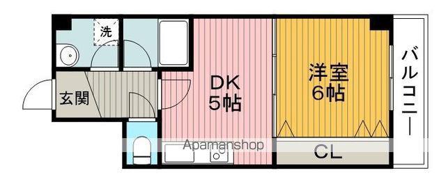 シャノアール(1DK/2階)の間取り写真