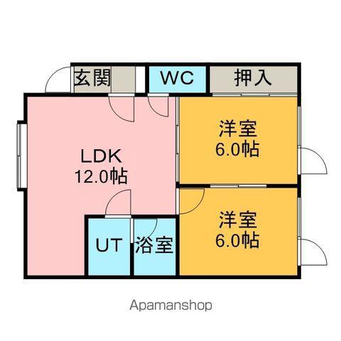 ゴールド五号館(2LDK/1階)の間取り写真
