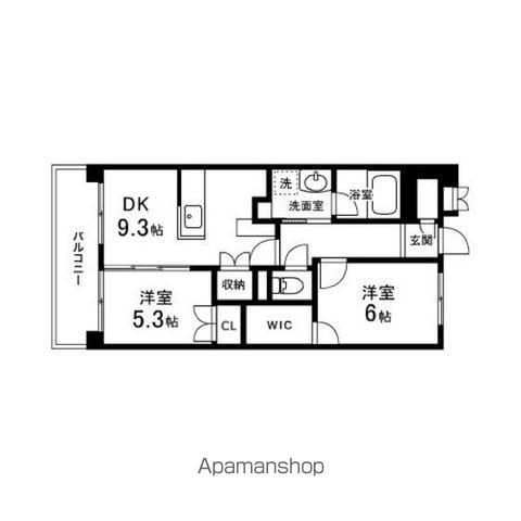 杜の丘レジデンス(2DK/2階)の間取り写真